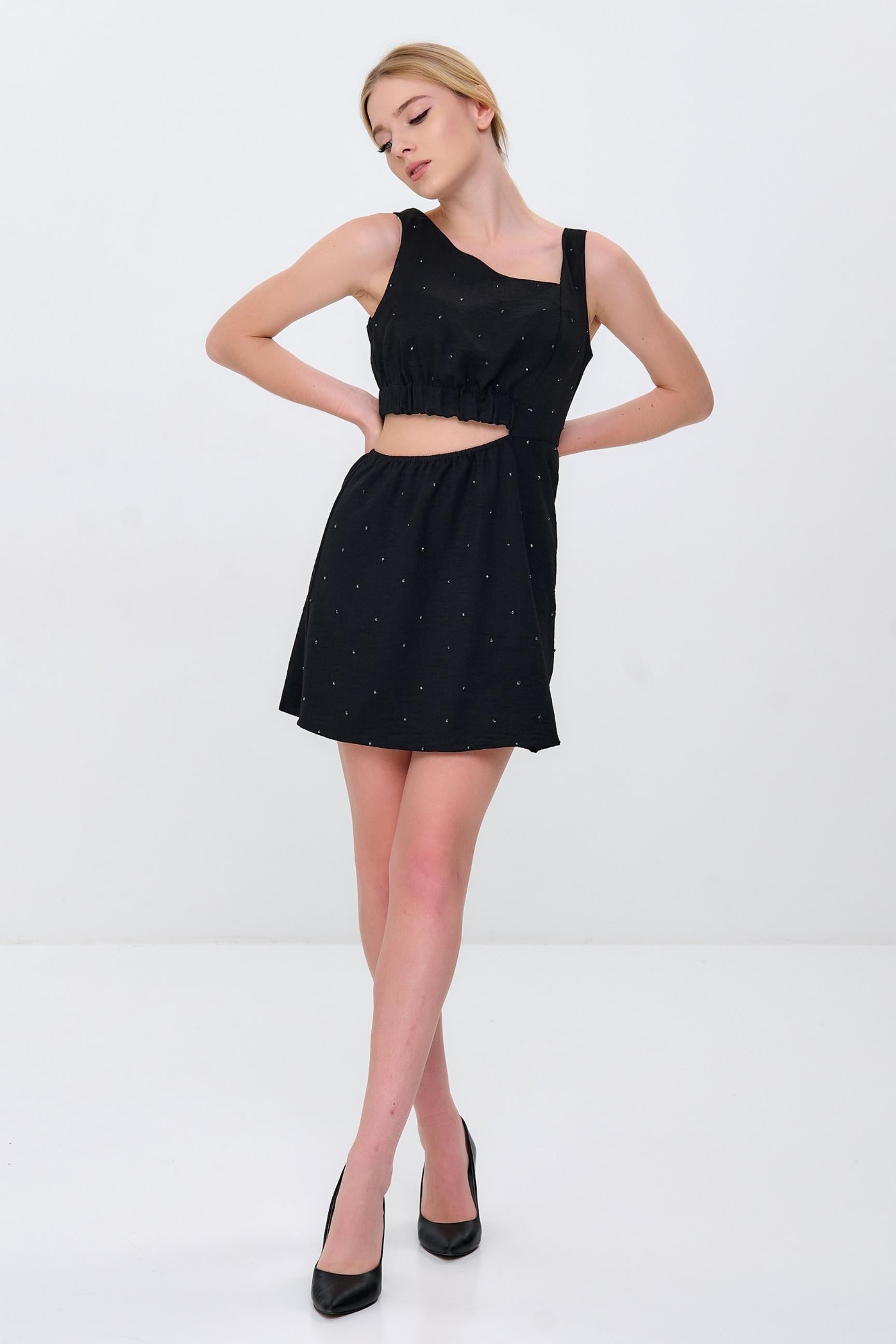 Mini Dress with Swarovski Rhinestones for Women